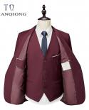 Men Suit  Spring And Autumn High Quality Custom Business Suit Threepiece Slim Large Size Multicolor Suit Twobutton Suit 