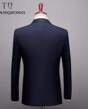 وصل حديثًا بدلة سوداء غير رسمية عالية الجودة من Tian Qiong للرجال ، بدل رجالي زرقاء سترات معطف بنطلون صدرية S