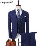 Mens Wedding Business Casual Suits Sets men Threepiece Suits Male Vestblazerspants Suit Coat Jacket Trousers Waistco