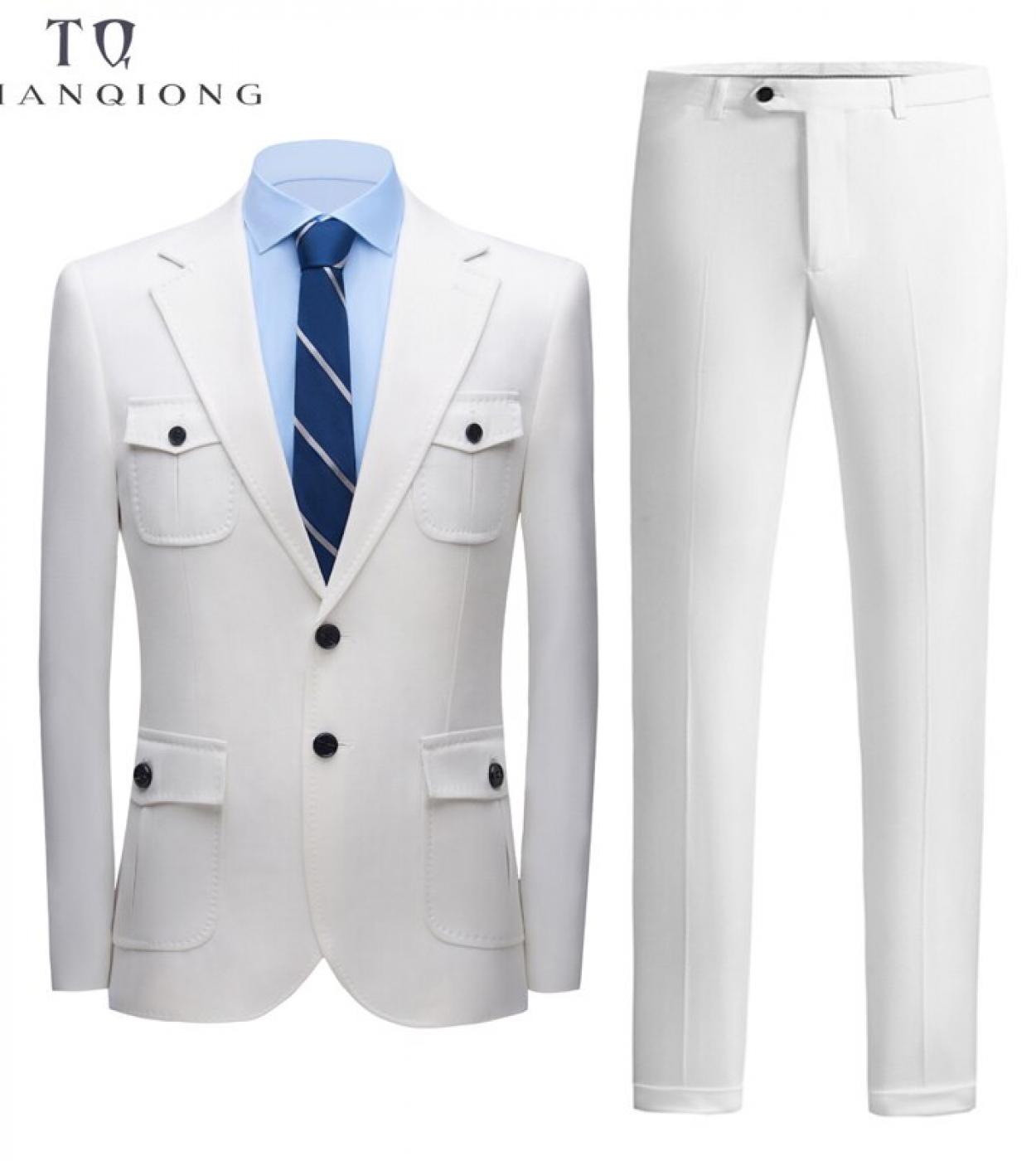Tian Qiong 2022 New Mens Solid Color Casual Suit Mens Wedding Dresses Large Size Suit Mens Formal Wear For All Season
