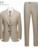 Tian Qiong 2022 New Mens Striped Casual Suit Mens Wedding Dress Large Size Suit Mens Formal Four Seasons Models S 6xl
