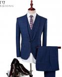 Tian Qiong 2022 New High Quality Solid Color Plaid Mens Casual Suit Mens Wedding Dress Large Size Mens Formal Suit Su