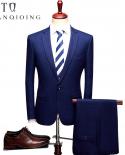  Fashion Mens Brand Casual Business Suit 3 Pieces Set  Mens Plaid Suits Blazers Trousers Pants Vest Waistcoatsuits