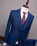 Tian Qiong  Slim Fit Plaid Suit Men Casual Business Formal Dress Suits For Men Fashion Latest Coat Pant Waistcoat Design