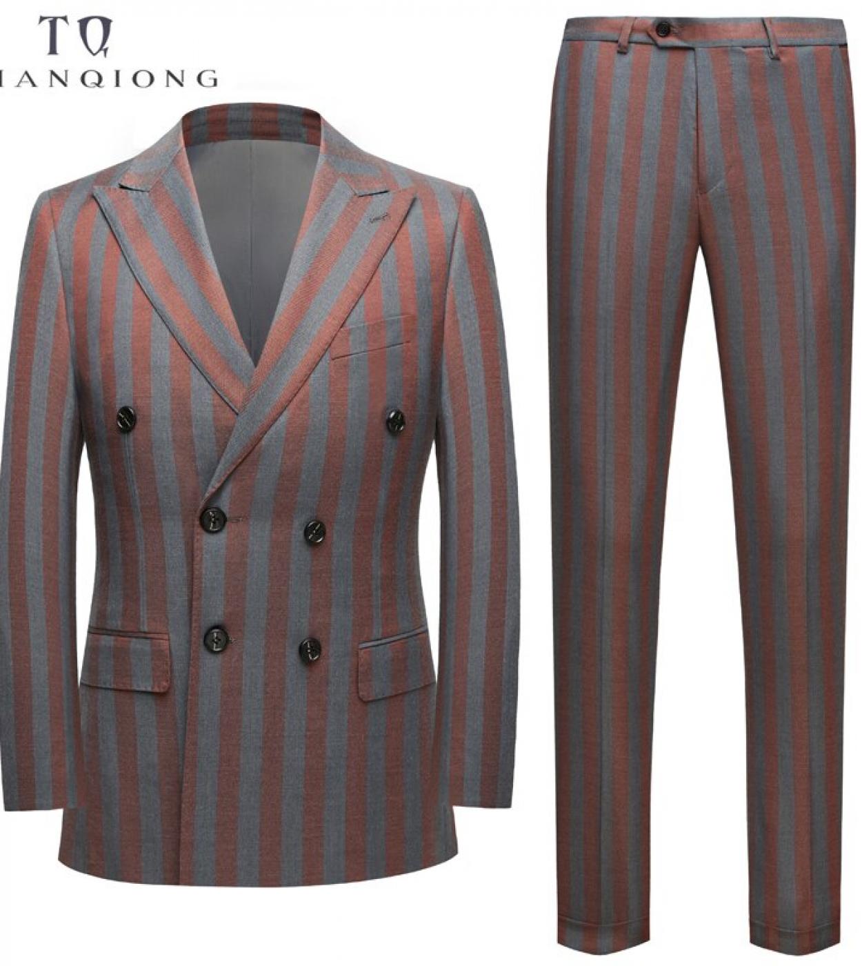 Tian Qiong 2022 New Mens Striped Casual Suit Mens Wedding Dress Large Size Suit Mens Formal Wear Four Seasons S 6xl