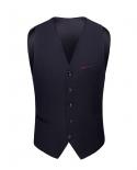 New Wedding Dress High Quality Goods Cotton Mens Fashion Design Suit Vest  Grey Black High End Mens Business Casual S