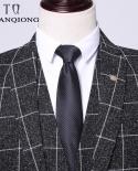 jackets  Vest  Pants Mens Groom Wedding Dress Plaid Formal Suits Set Men Fashion Casual Business Suit Threepiece  S