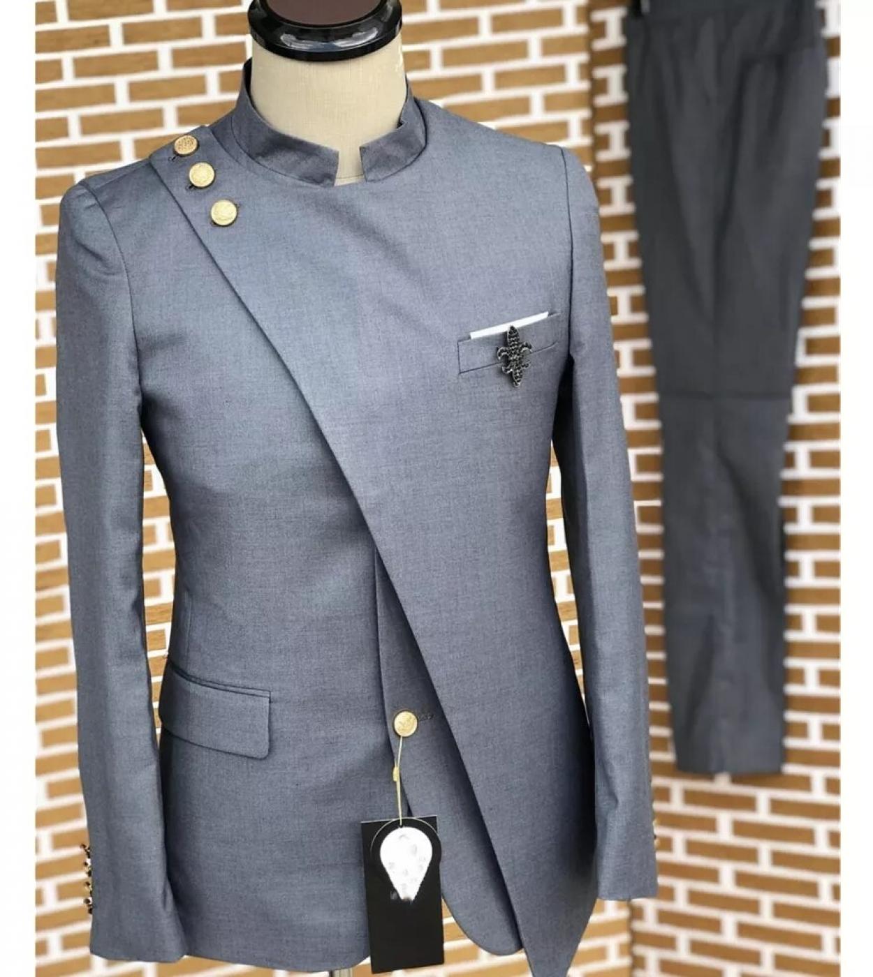 Chinese collar sale suit for wedding