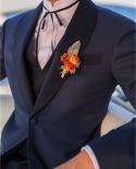 Navy Blue Custom Made Groomsmen Shawl Lapel Groom Tuxedos Men Suits Wedding Prom Dinner Best Man Blazer jacketpantsve