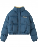 Winter Short Padded Jacket Female Letter Embroidery All-match Thickened Warm Padded Jacket