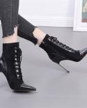 Luxury Peacock Pattern Embossed Women Boots New Platform Crystal Heel Leather Shoes  Lady Rhinestone Zip Stiletto Ankle 