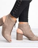 Spring Woman Sandals Ladies Shoes Gladiator Casual Peep Toe Antiskid Bottom Zipper Med Thick Heels Wedding Sandalias Muj