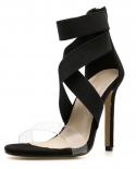 High Heels Sandalias  Shoes 2022 Women Sandals Open Toe Stiletto Sandals Gladiator Summer Party Stretch Fabric Sandal