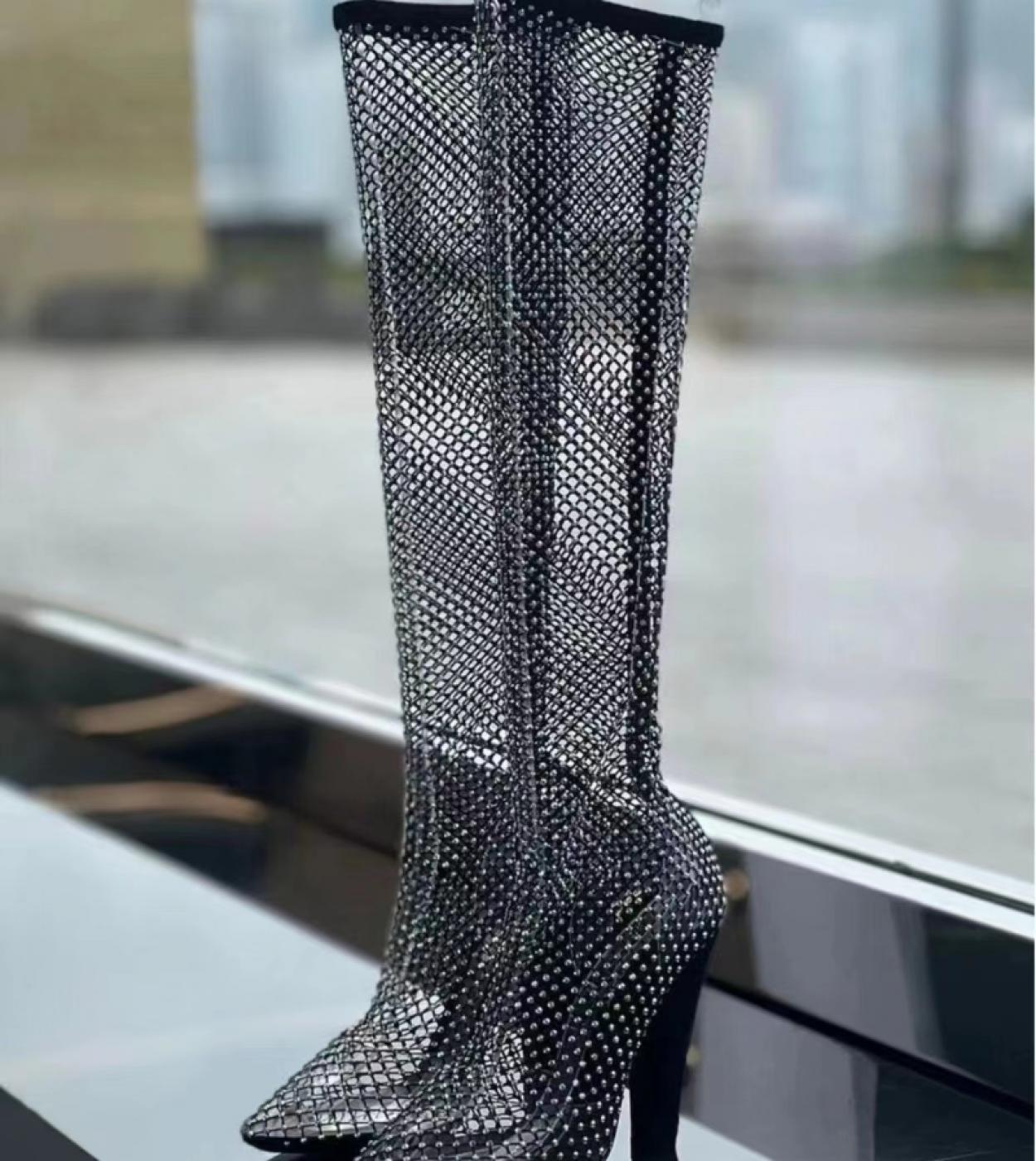 Bling knee high boots online