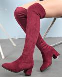 Chunky Over The Knee High Boots Woman Boots 2022 New Winter Women Shoes Pumps Suede Designer Motorcycle Chelsea Boots Fe