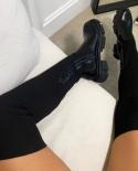 Womens Over The Knee Boots  Knitted Autumn Fashion Female Platform Boot Splicing Ladies Sock Shoes Woman Long Boots  Wo