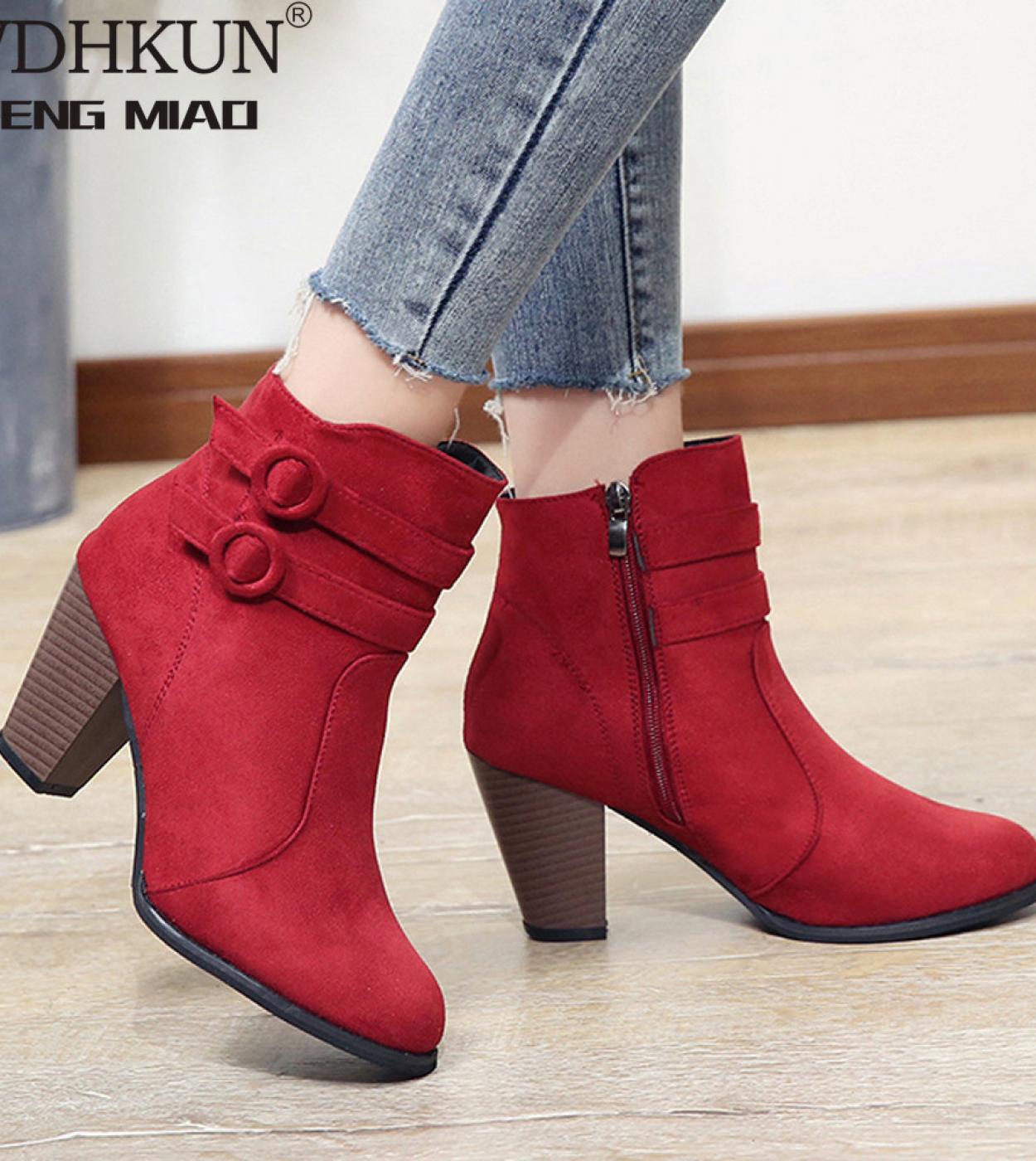 Red ankle boots size 4 online