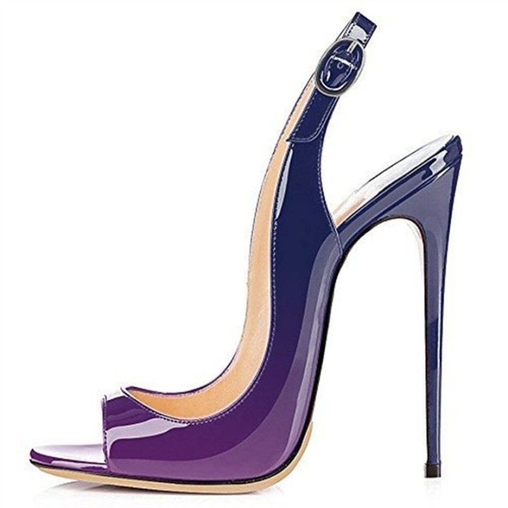 New Fish Mouth Gradient High Heel Sandals For Women With Thin Heels, Shallow Mouth, O