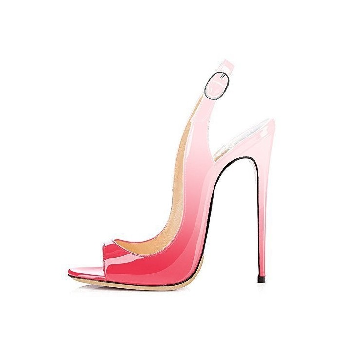 New Fish Mouth Gradient High Heel Sandals For Women With Thin Heels, Shallow Mouth, O