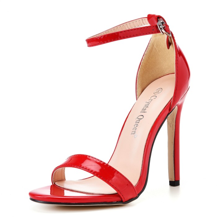 Womens Solid Color Stiletto Heeled Sandals, Fashionable High Heel Summer, Elegant Sa