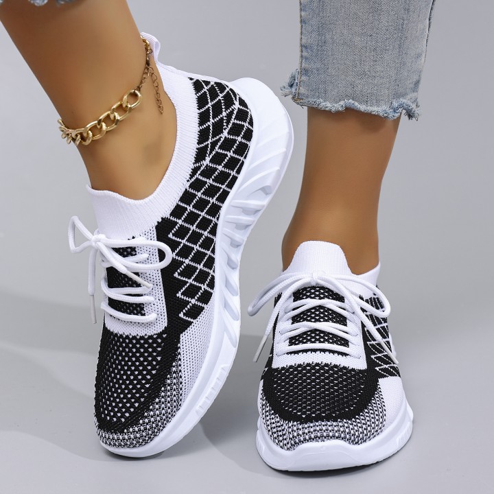 Spring And Autumn New Womens Casual Lace Up Sports Shoes Comfortable, Breathable, Li