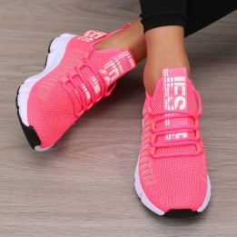 Womens Sports Shoes Mesh Lightweight Soft Sole Jogging Strap Breathable Fashion Spor