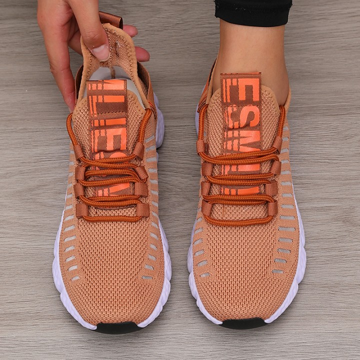 Womens Sports Shoes Mesh Lightweight Soft Sole Jogging Strap Breathable Fashion Spor