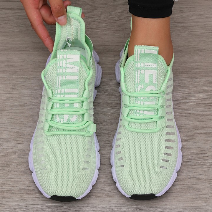 Womens Sports Shoes Mesh Lightweight Soft Sole Jogging Strap Breathable Fashion Spor