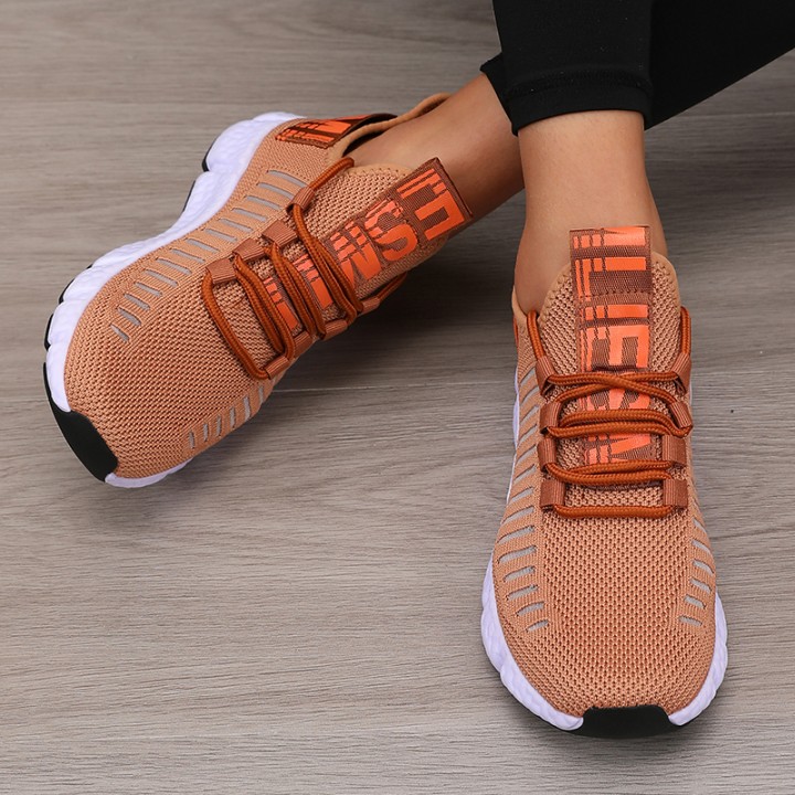 Womens Sports Shoes Mesh Lightweight Soft Sole Jogging Strap Breathable Fashion Spor