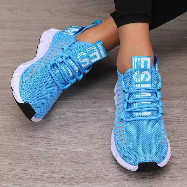 Womens Sports Shoes Mesh Lightweight Soft Sole Jogging Strap Breathable Fashion Spor