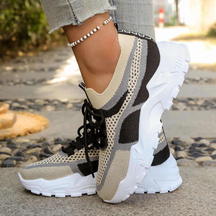 Womens Shoes  Summer 2026 Casual Sports Shoes, Breathable And Lightweight, Dualcolor