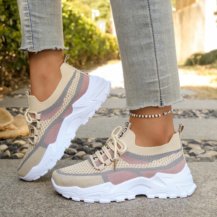 Womens Shoes  Summer 2026 Casual Sports Shoes, Breathable And Lightweight, Dualcolor