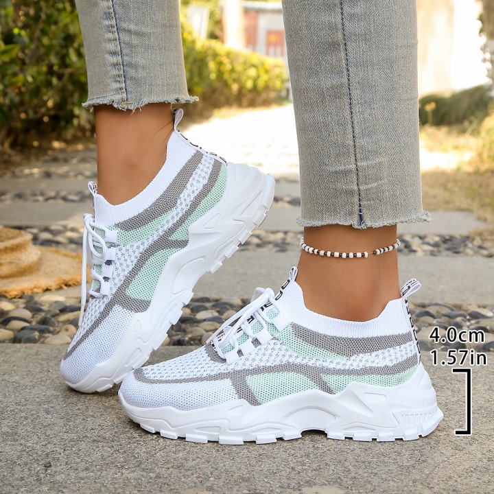 Womens Shoes  Summer 2026 Casual Sports Shoes, Breathable And Lightweight, Dualcolor