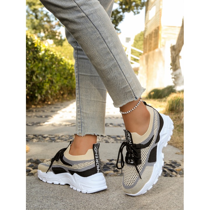 Womens Shoes  Summer 2026 Casual Sports Shoes, Breathable And Lightweight, Dualcolor