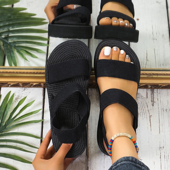 Womens Light Weight Wedge Sandals Open Toe Platform Thick Soled Summer Casual Slingb