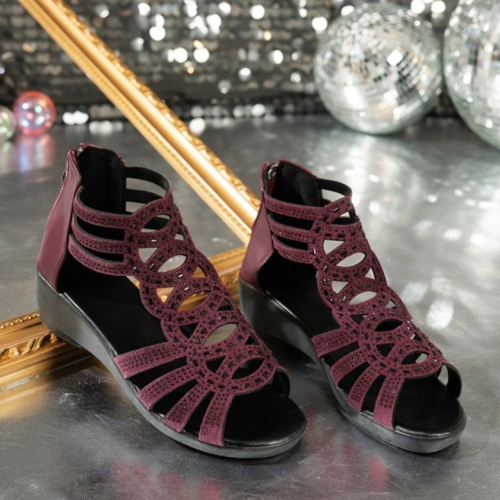 Soft Leather Roman Sandals Women 2025 Summer New Soft Sole Outwear Womens Wedge Shoe