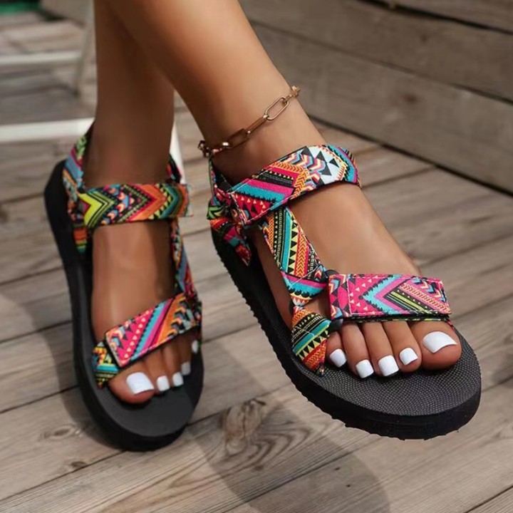Summer Flat Womens Shoes Hemp Rope Set Foot Beach Sandals Outdoor Allmatch Casual Sl