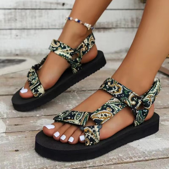 Summer Flat Womens Shoes Hemp Rope Set Foot Beach Sandals Outdoor Allmatch Casual Sl