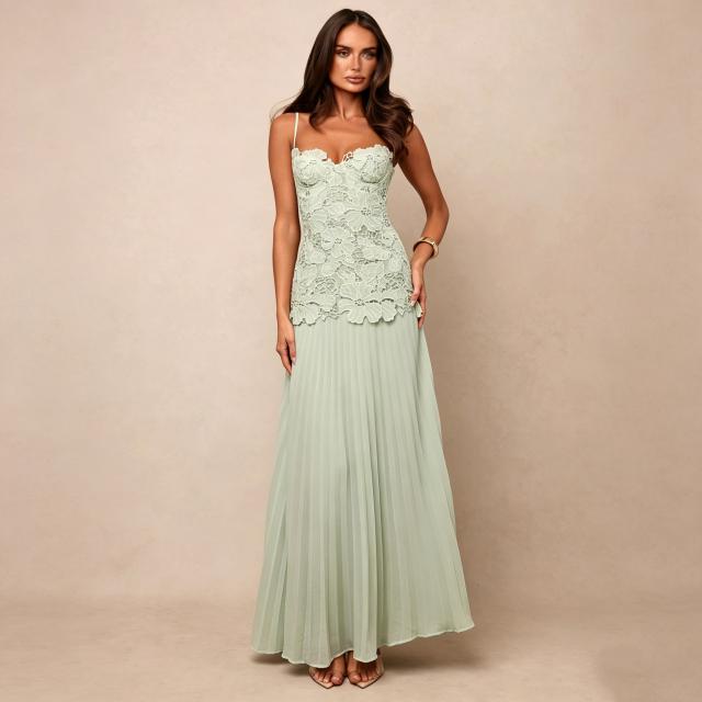 Linen Blend Long Dress