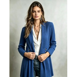 Womens Knitted Sweater Coat Cardigan Autumn Winter New Style Buttoned Furry Striped 