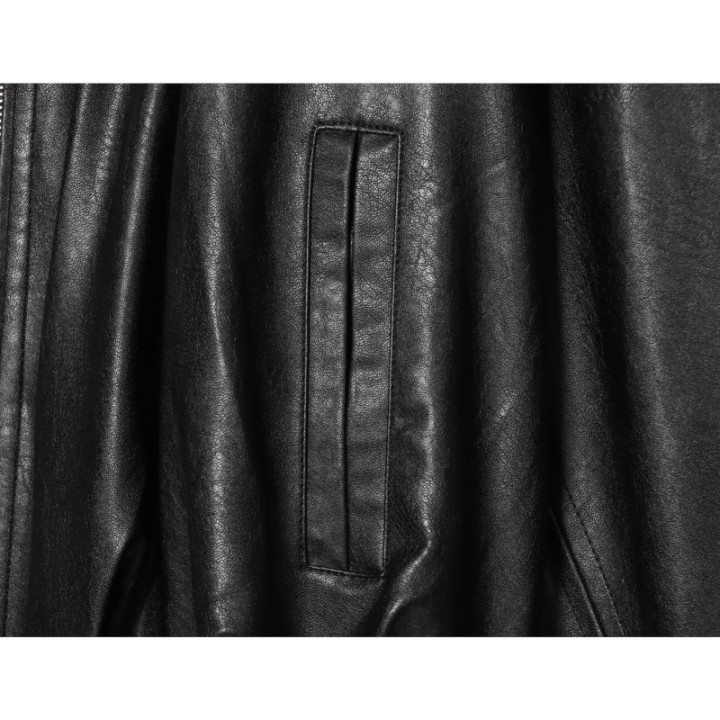Women S Leather Jacket New 2026 Autumn Winter Classic Commuter Style O Neck Pocket Ch