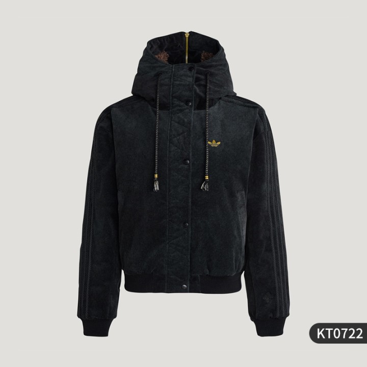 Adidas Genuine Clover Womens New Years Warm Plush Collar Cotton Jacket Kt0722