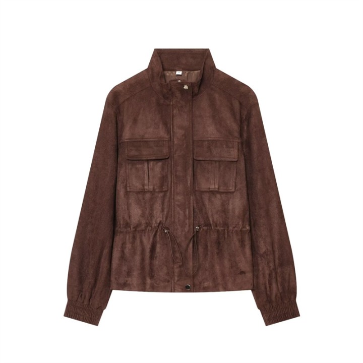 Guobioziy Womens Jacket 2026 Fall/winter New Arrival Fashion Stand Collar Long Sleev