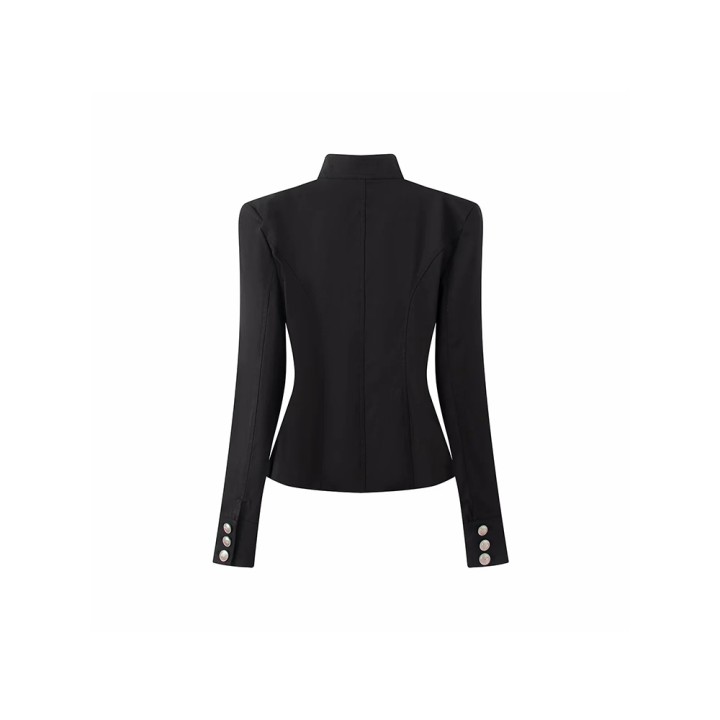 Women Fall Clothes For Women Napoleon Jacket Coat Double Row Buttons Cinched Short   