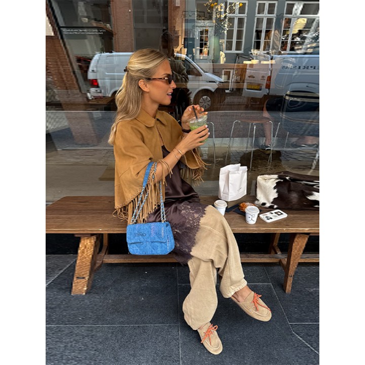 Autumn Brown Tassel Suede Cape Jackets Fashion Lapel Patchwork Loose Short Coat Chic 