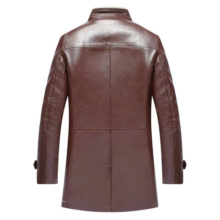 Mens Clothing Genuine Sheep Leather Coat Winter Thick Real Fur Long Sheepskin Jackets