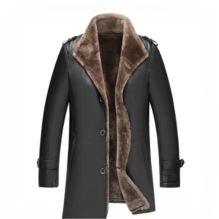 Genuine Leather Slimfit Midlength Fur One With Cashmere Mink Fur New Winter Mens Coa