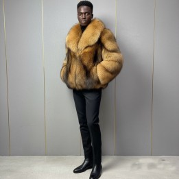 Mens Natural Raccoon Fur Coat Full Skin Genuine Leather Jacket High Quality Real Fur