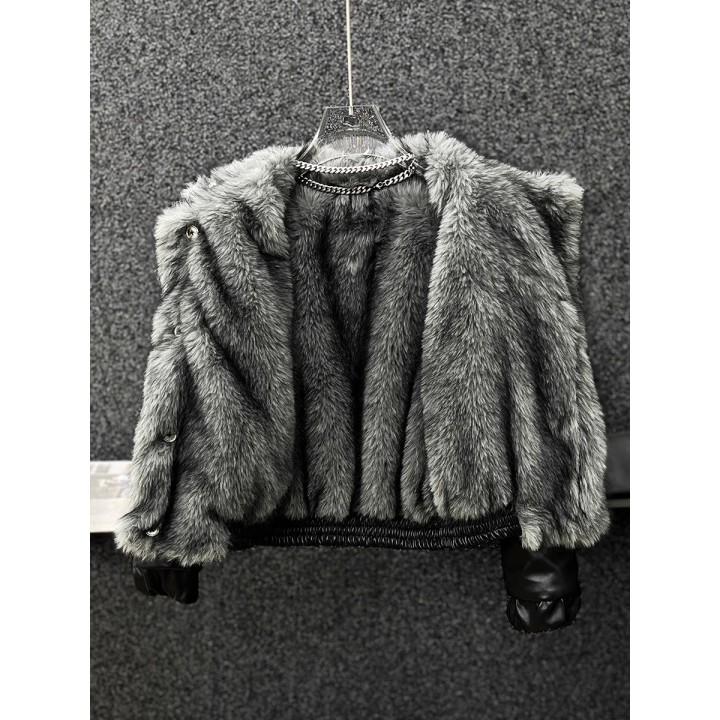 Mens 2025 Winter New Thickened Warm Motorcycle Jackets Ecofriendly Fur Doublesided W