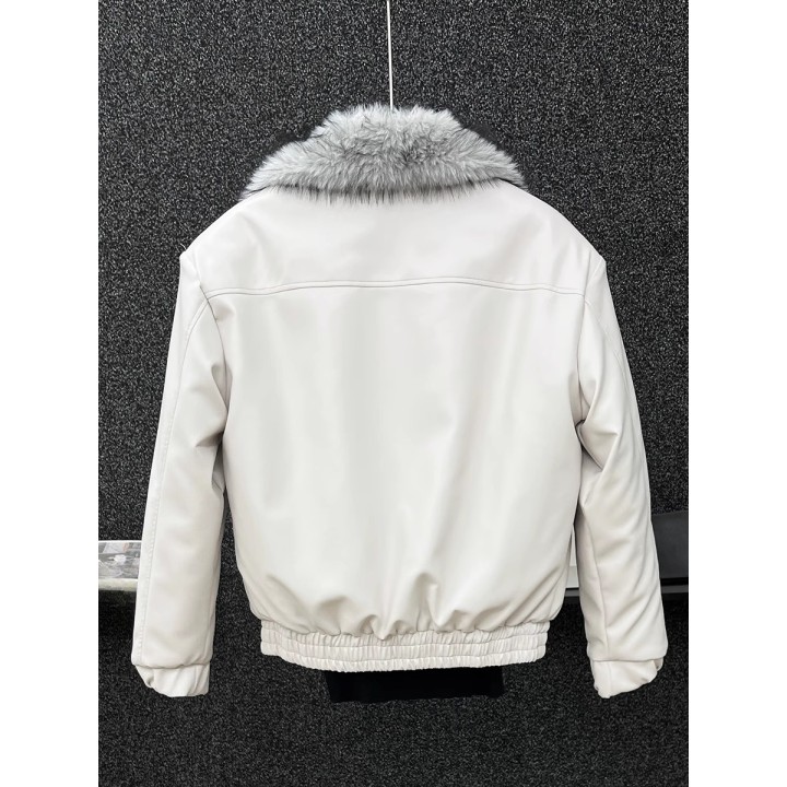 Mens 2025 Winter New Thickened Warm Motorcycle Jackets Ecofriendly Fur Doublesided W